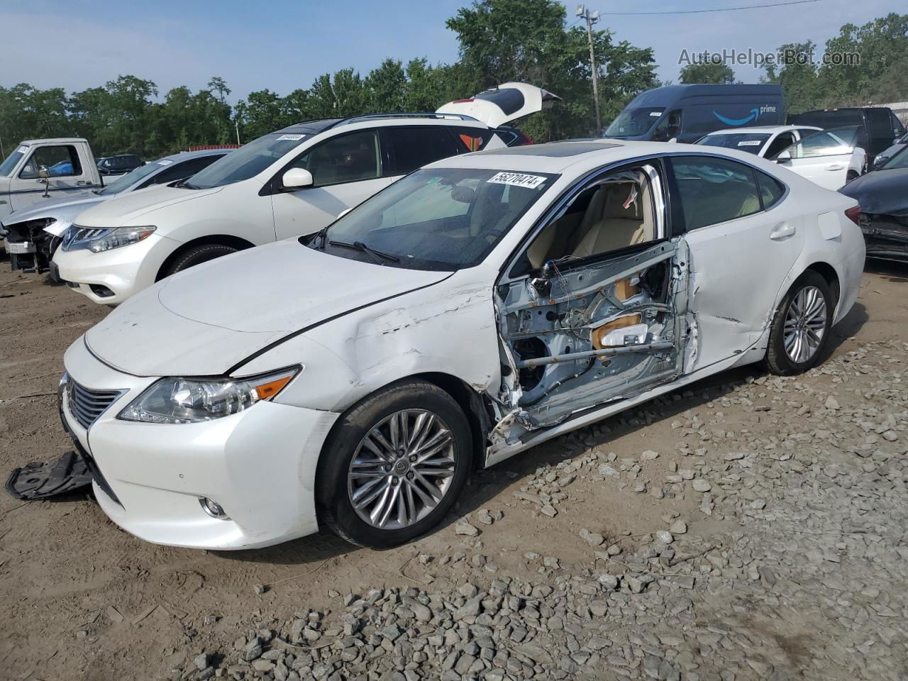 2014 Lexus Es 350 White vin: JTHBK1GG6E2134517