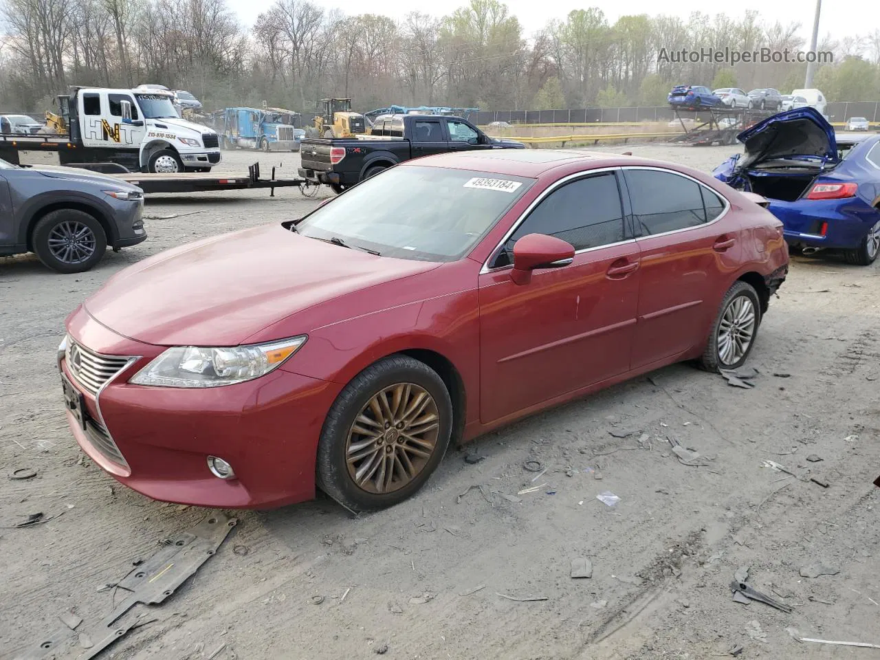 2015 Lexus Es 350 Burgundy vin: JTHBK1GG6F2193083