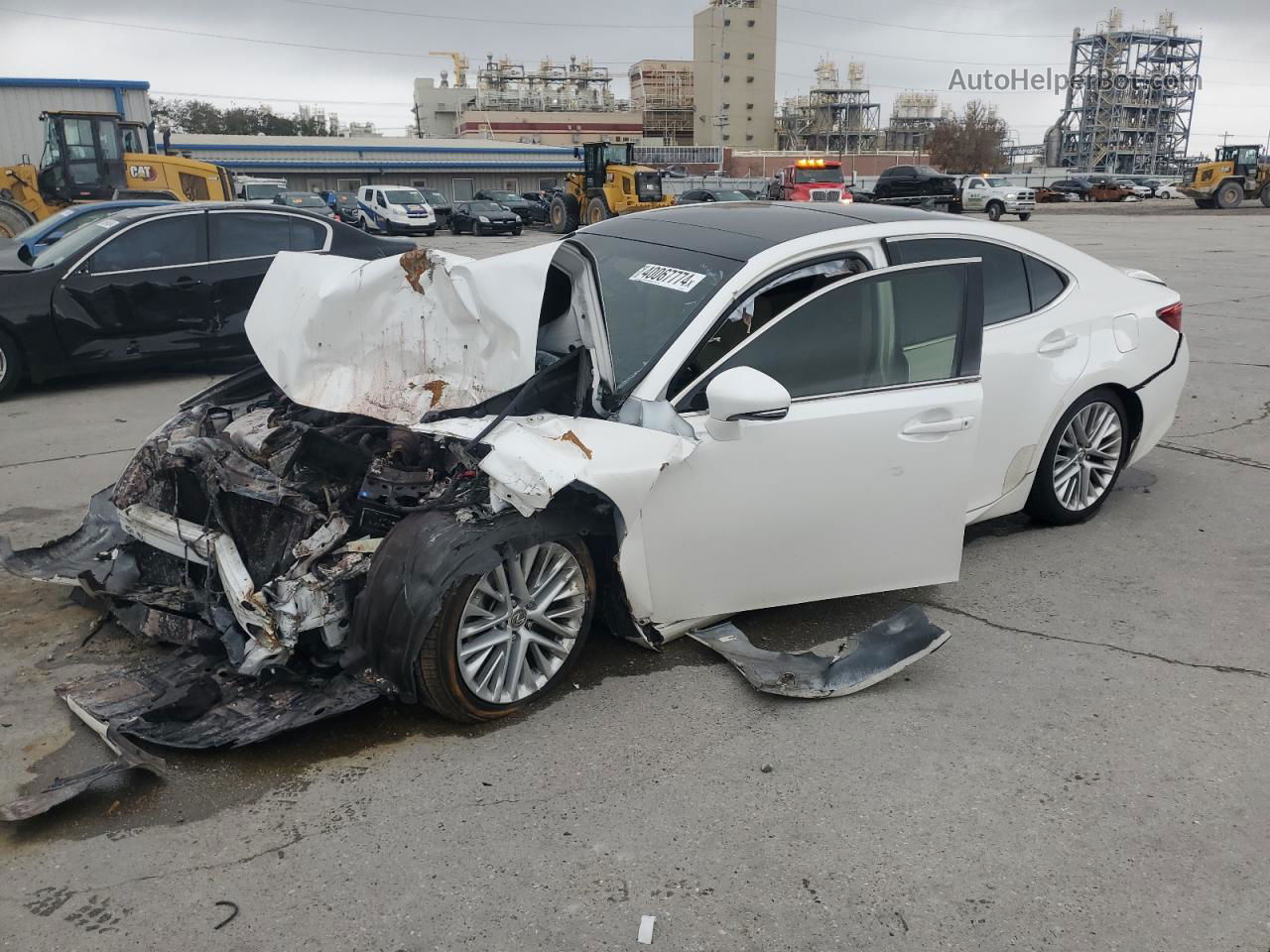 2015 Lexus Es 350 White vin: JTHBK1GG6F2199417