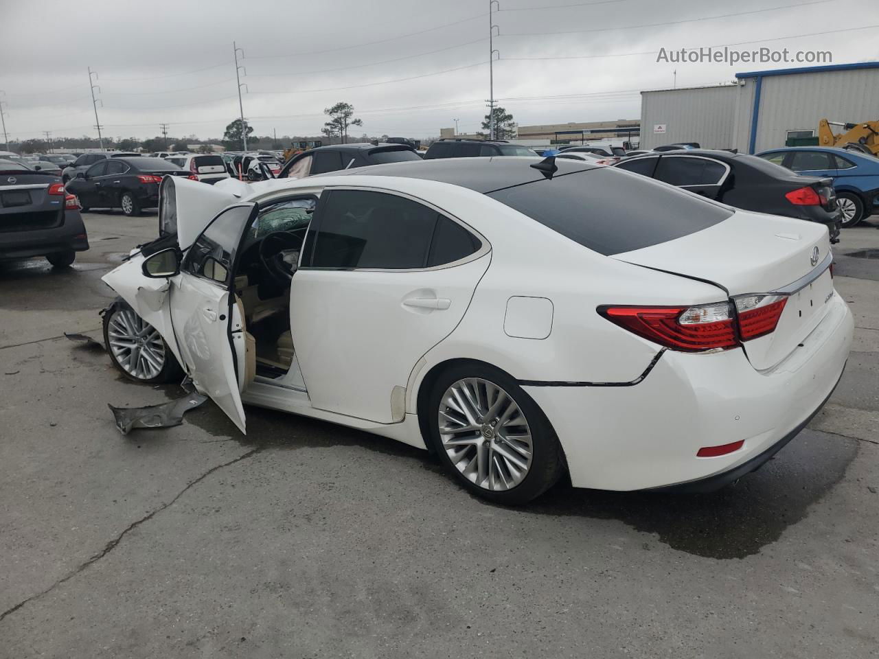 2015 Lexus Es 350 White vin: JTHBK1GG6F2199417