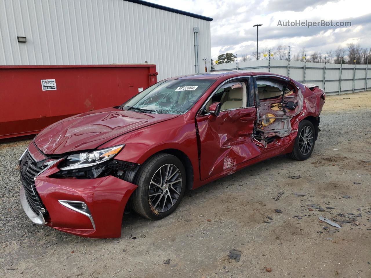 2017 Lexus Es 350 Burgundy vin: JTHBK1GG6H2256444