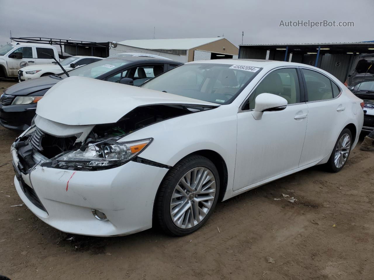 2014 Lexus Es 350 White vin: JTHBK1GG7E2134820