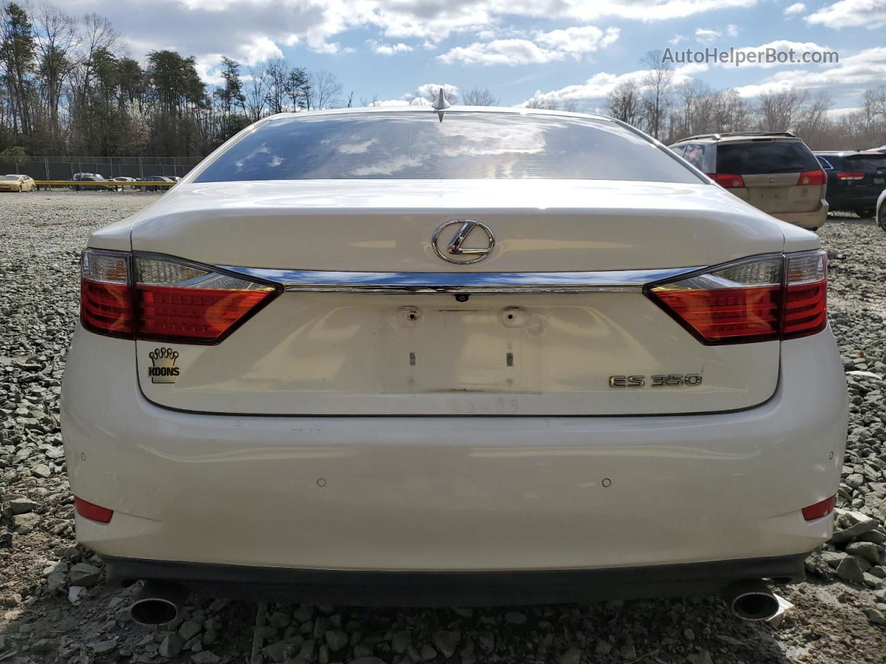 2015 Lexus Es 350 White vin: JTHBK1GG7F2187342