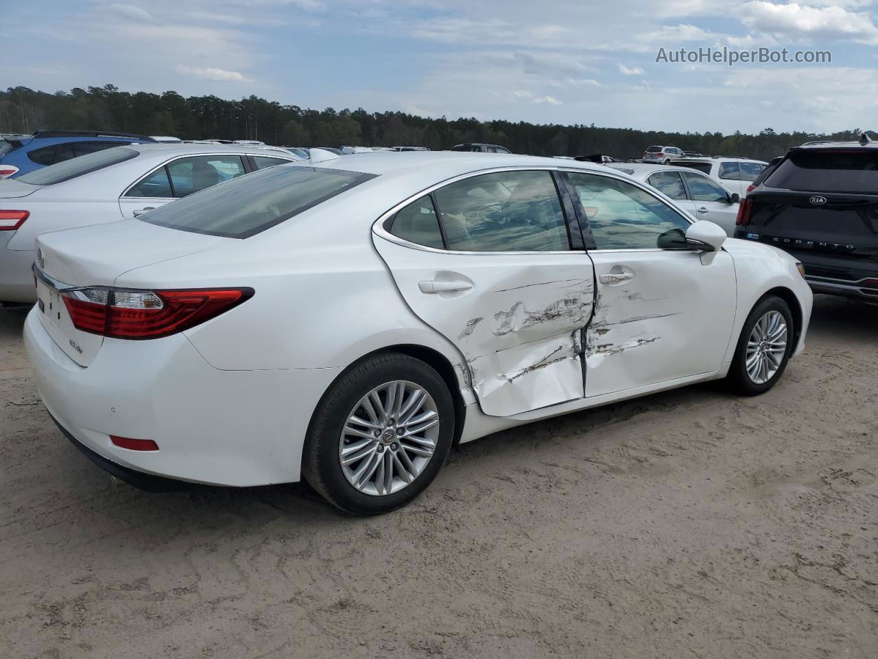 2015 Lexus Es 350 White vin: JTHBK1GG7F2194159