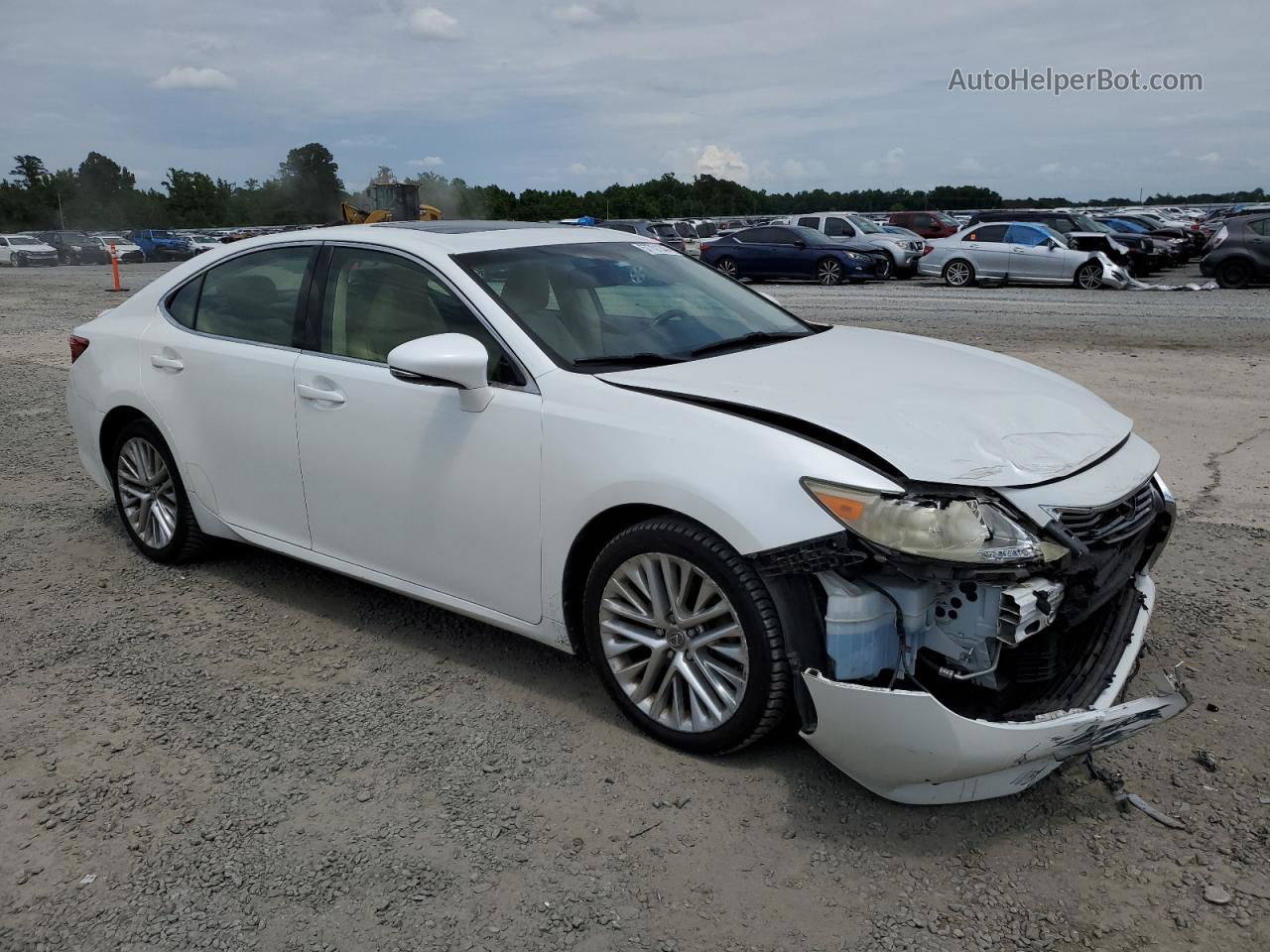 2013 Lexus Es 350 White vin: JTHBK1GG8D2050004