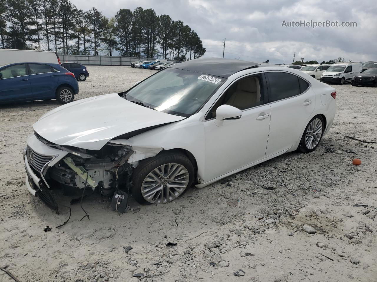 2014 Lexus Es 350 White vin: JTHBK1GG8E2139105