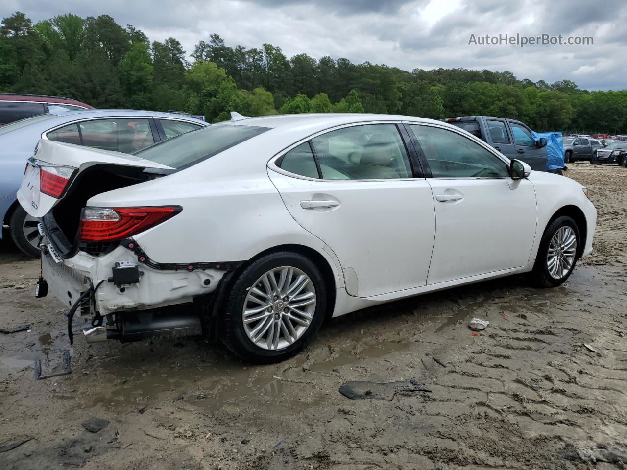 2014 Lexus Es 350 White vin: JTHBK1GG8E2144174