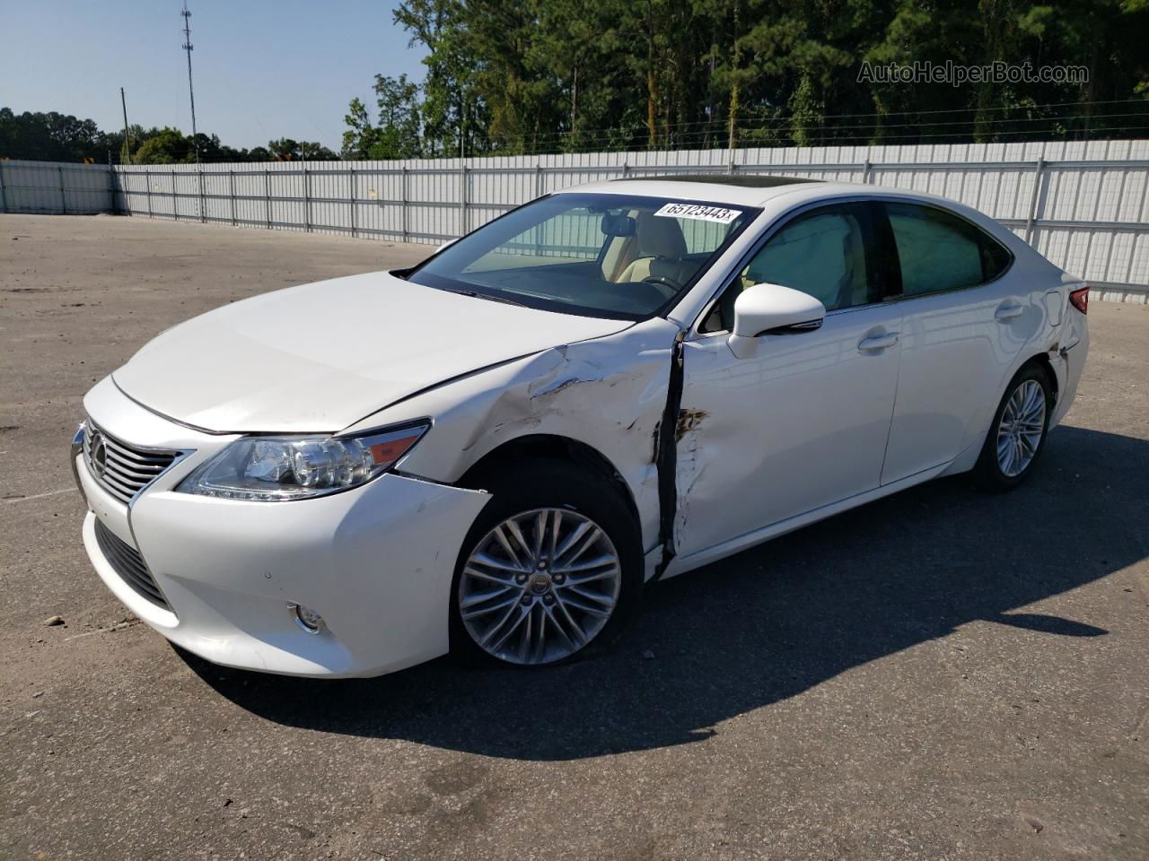 2015 Lexus Es 350 White vin: JTHBK1GG8F2167505