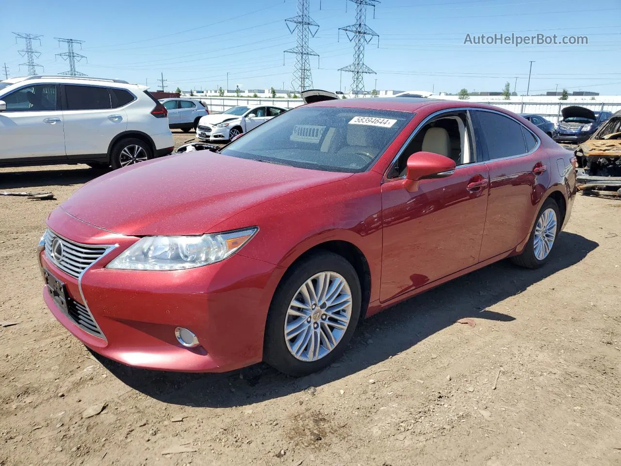 2013 Lexus Es 350 Red vin: JTHBK1GG9D2028609