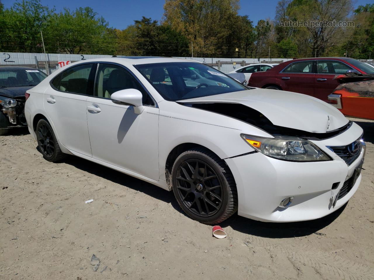 2013 Lexus Es 350 White vin: JTHBK1GG9D2049136