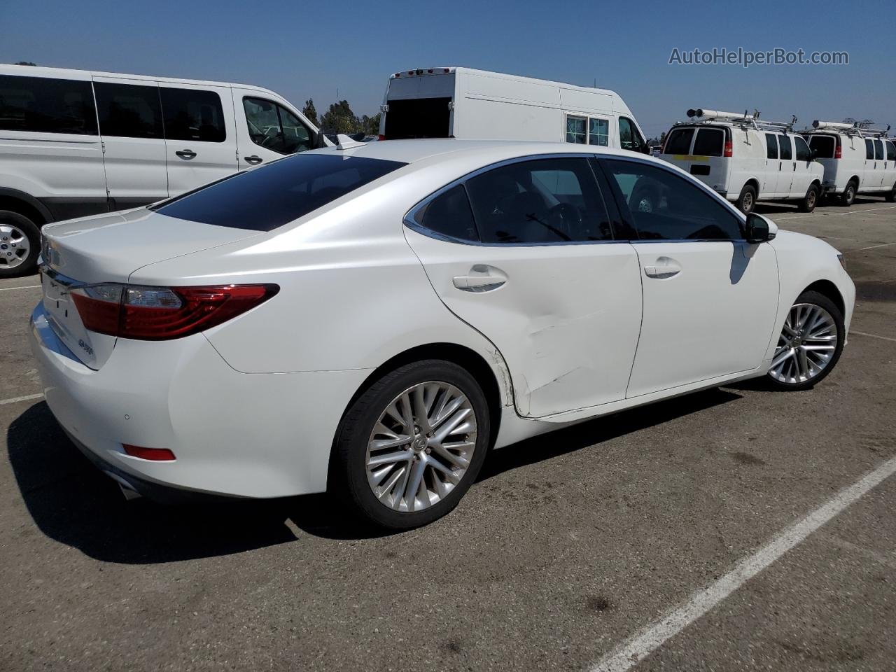 2013 Lexus Es 350 White vin: JTHBK1GG9D2053090