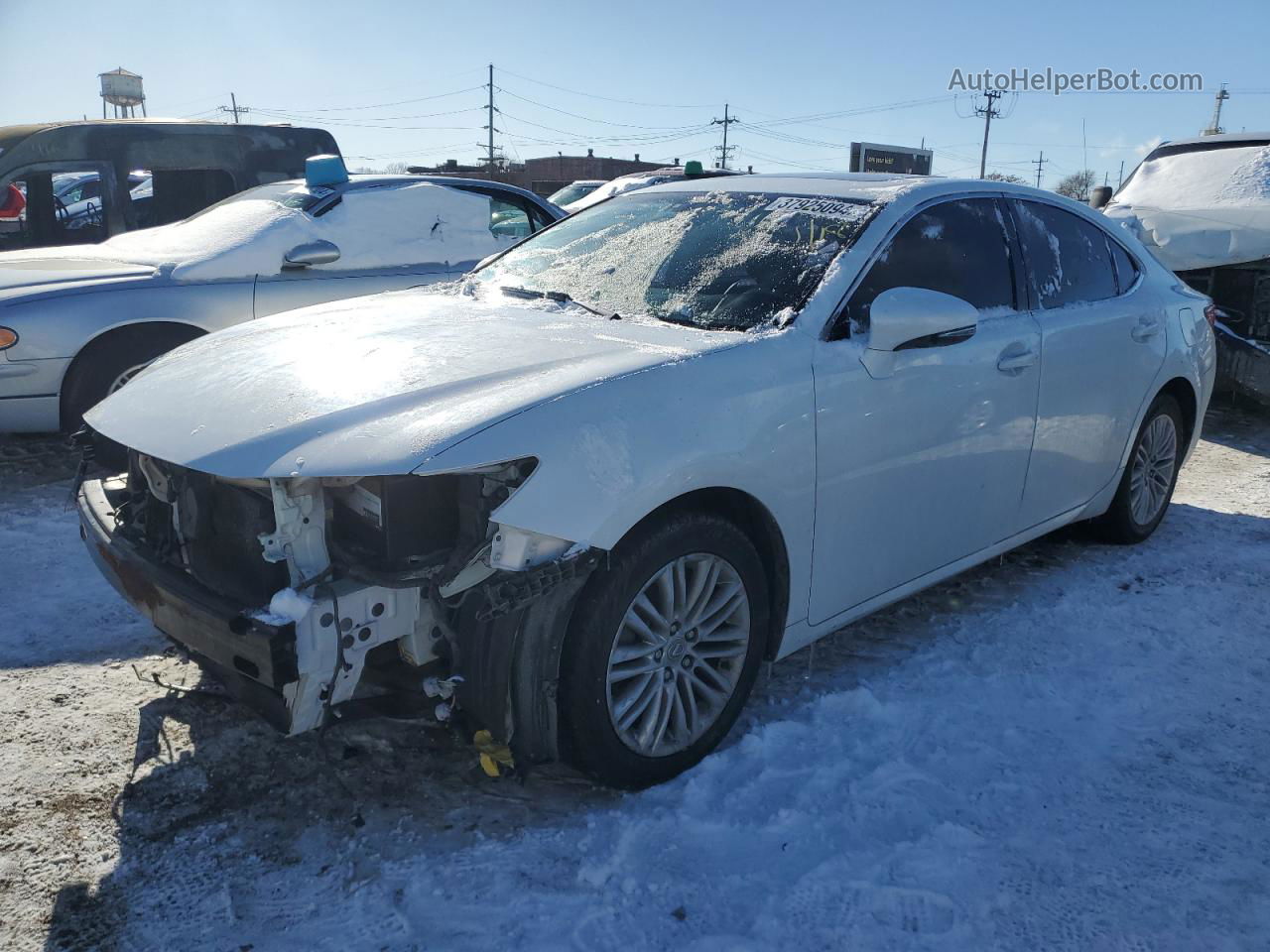 2013 Lexus Es 350 White vin: JTHBK1GGXD2029249