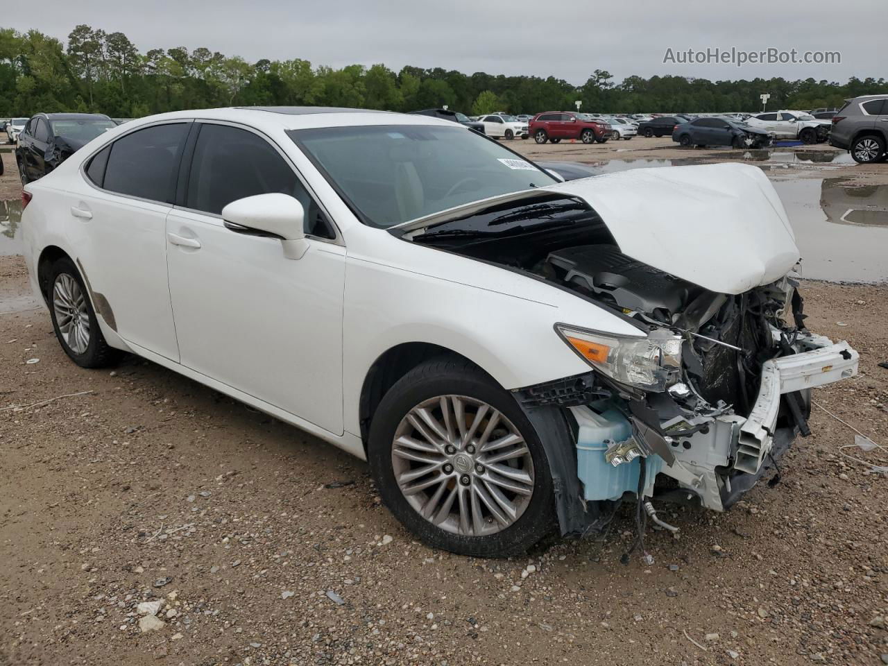 2013 Lexus Es 350 White vin: JTHBK1GGXD2067841