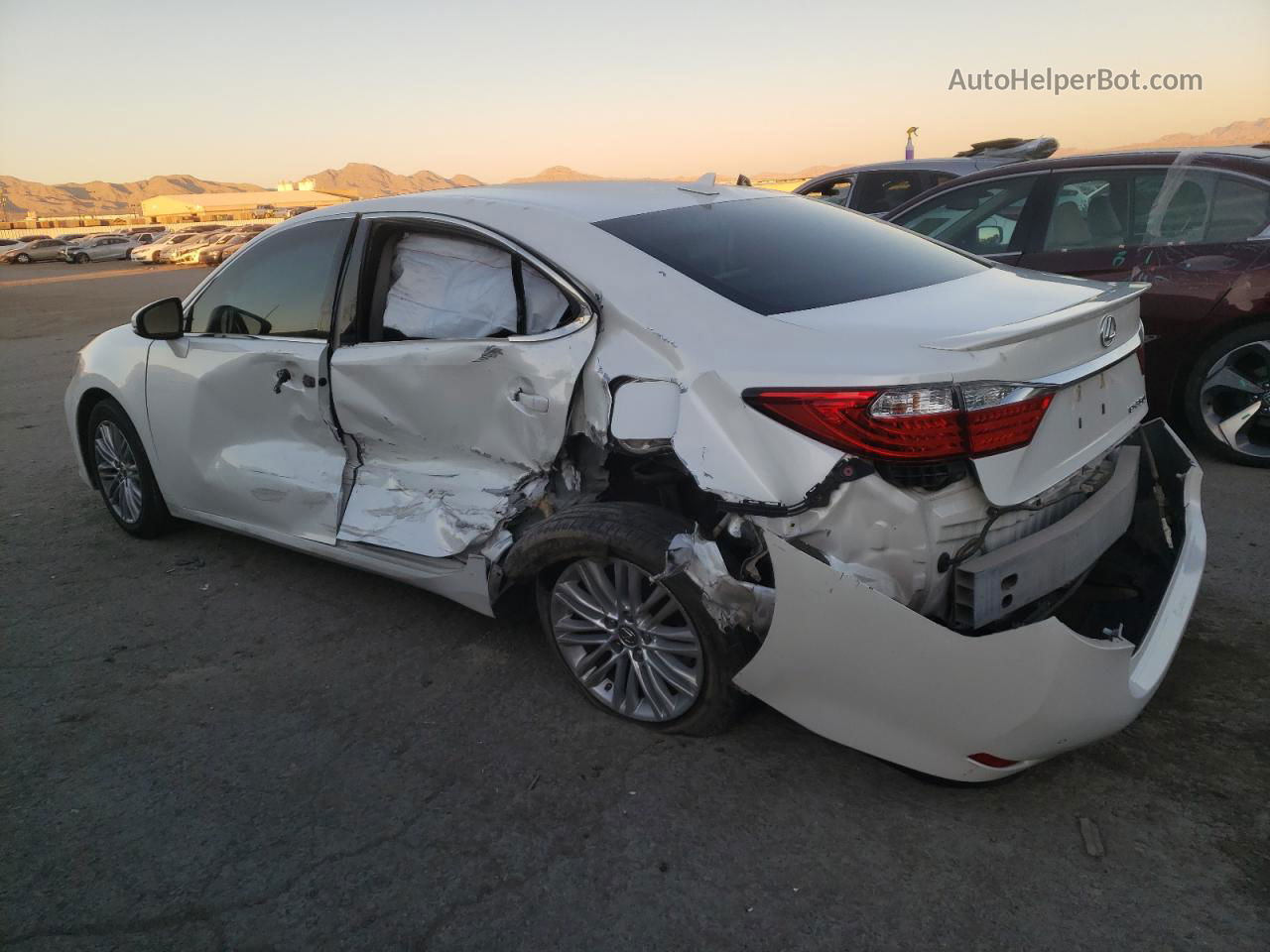 2014 Lexus Es 350 White vin: JTHBK1GGXE2100225