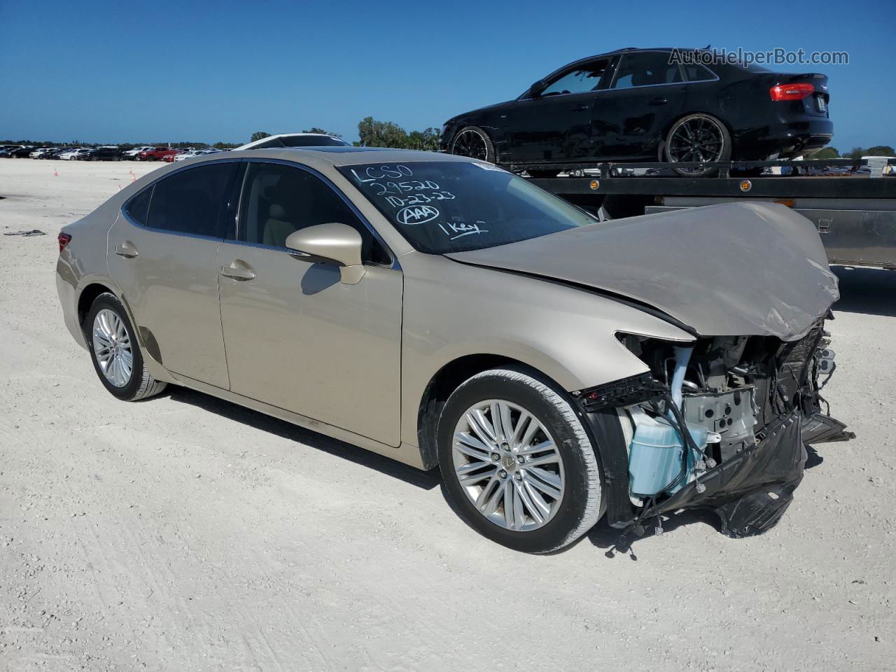 2014 Lexus Es 350 Beige vin: JTHBK1GGXE2130096