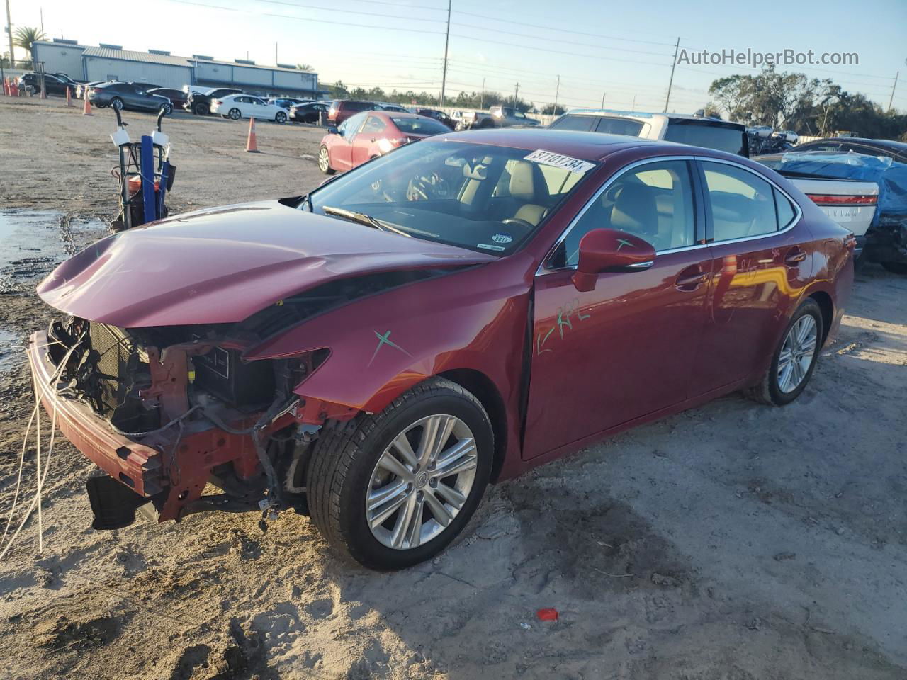 2014 Lexus Es 350 Red vin: JTHBK1GGXE2133550