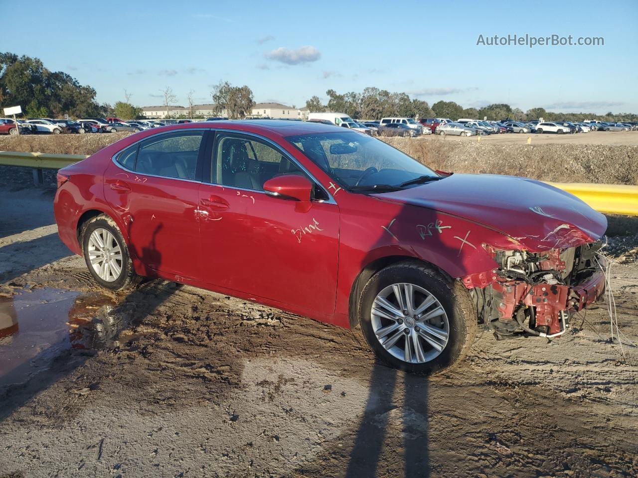 2014 Lexus Es 350 Red vin: JTHBK1GGXE2133550