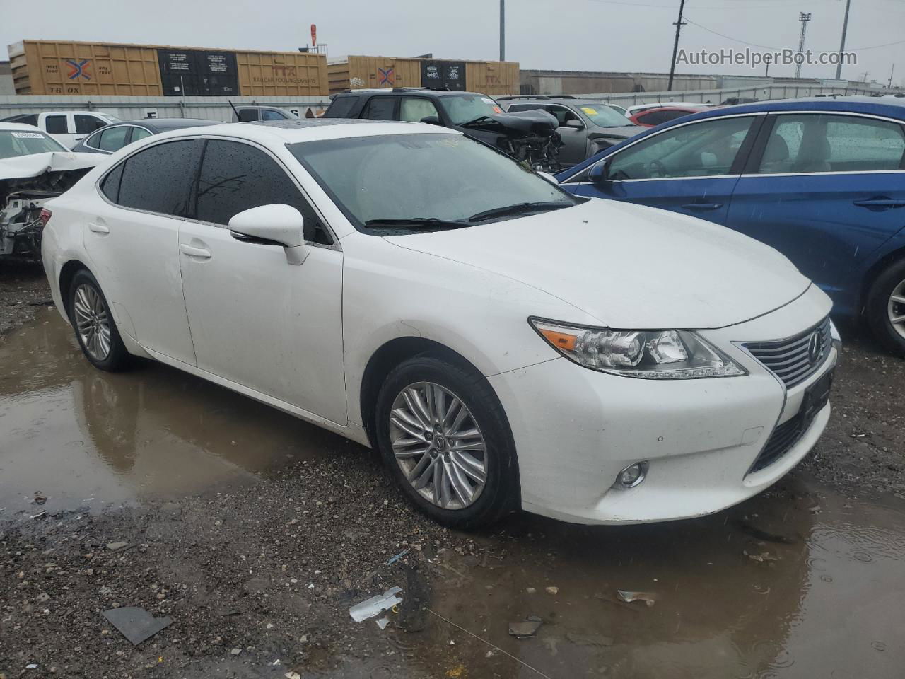 2014 Lexus Es 350 White vin: JTHBK1GGXE2144743