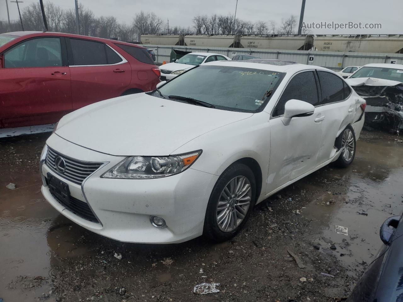 2014 Lexus Es 350 White vin: JTHBK1GGXE2144743