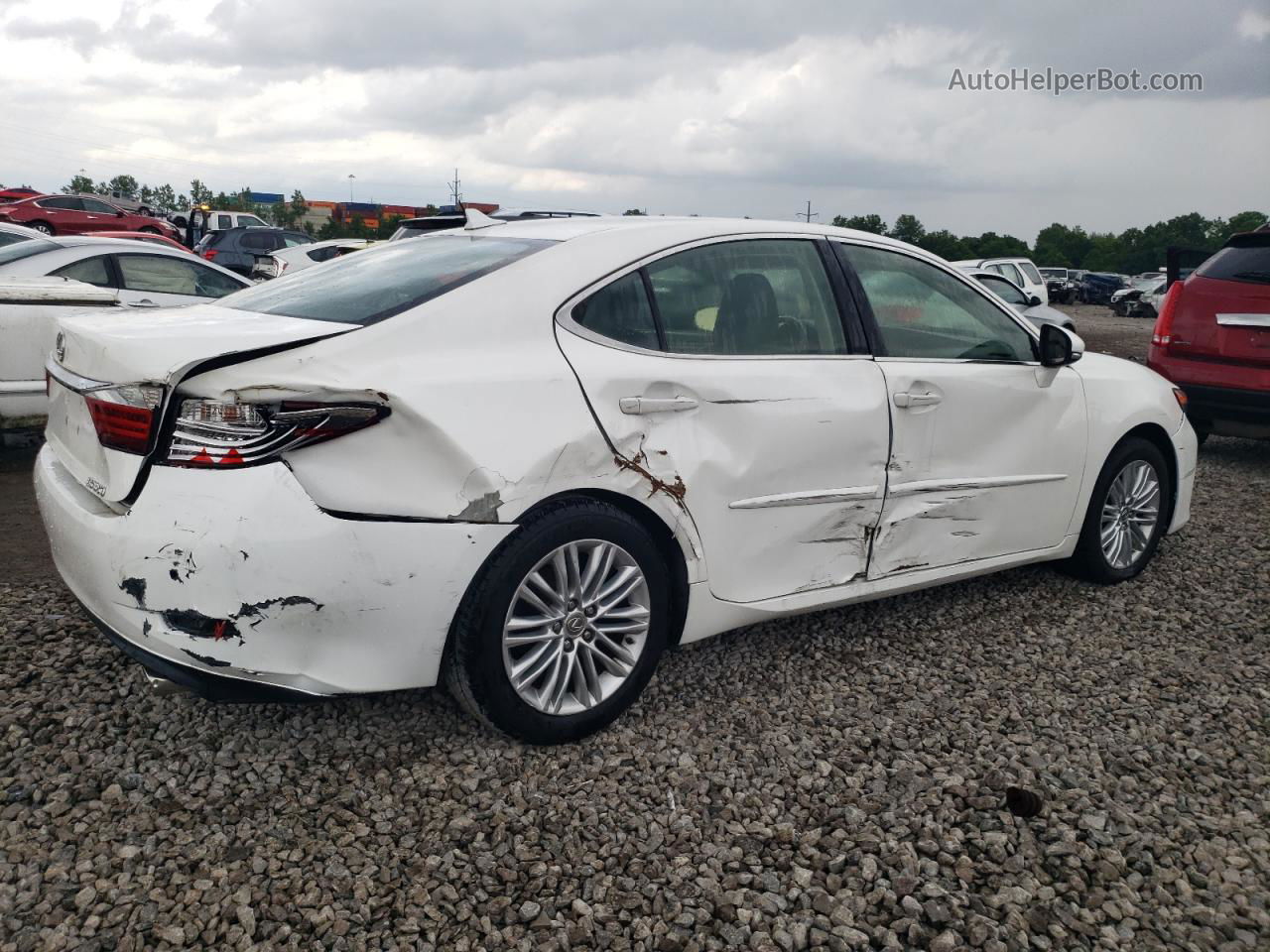 2014 Lexus Es 350 White vin: JTHBK1GGXE2150235