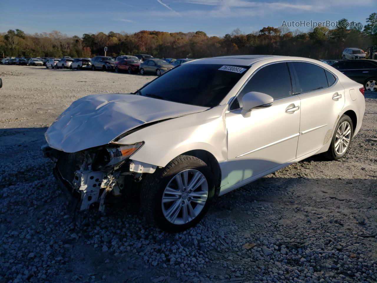 2015 Lexus Es 350 White vin: JTHBK1GGXF2161916