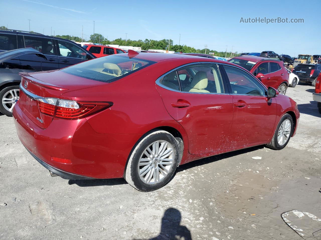 2015 Lexus Es 350 Red vin: JTHBK1GGXF2205767