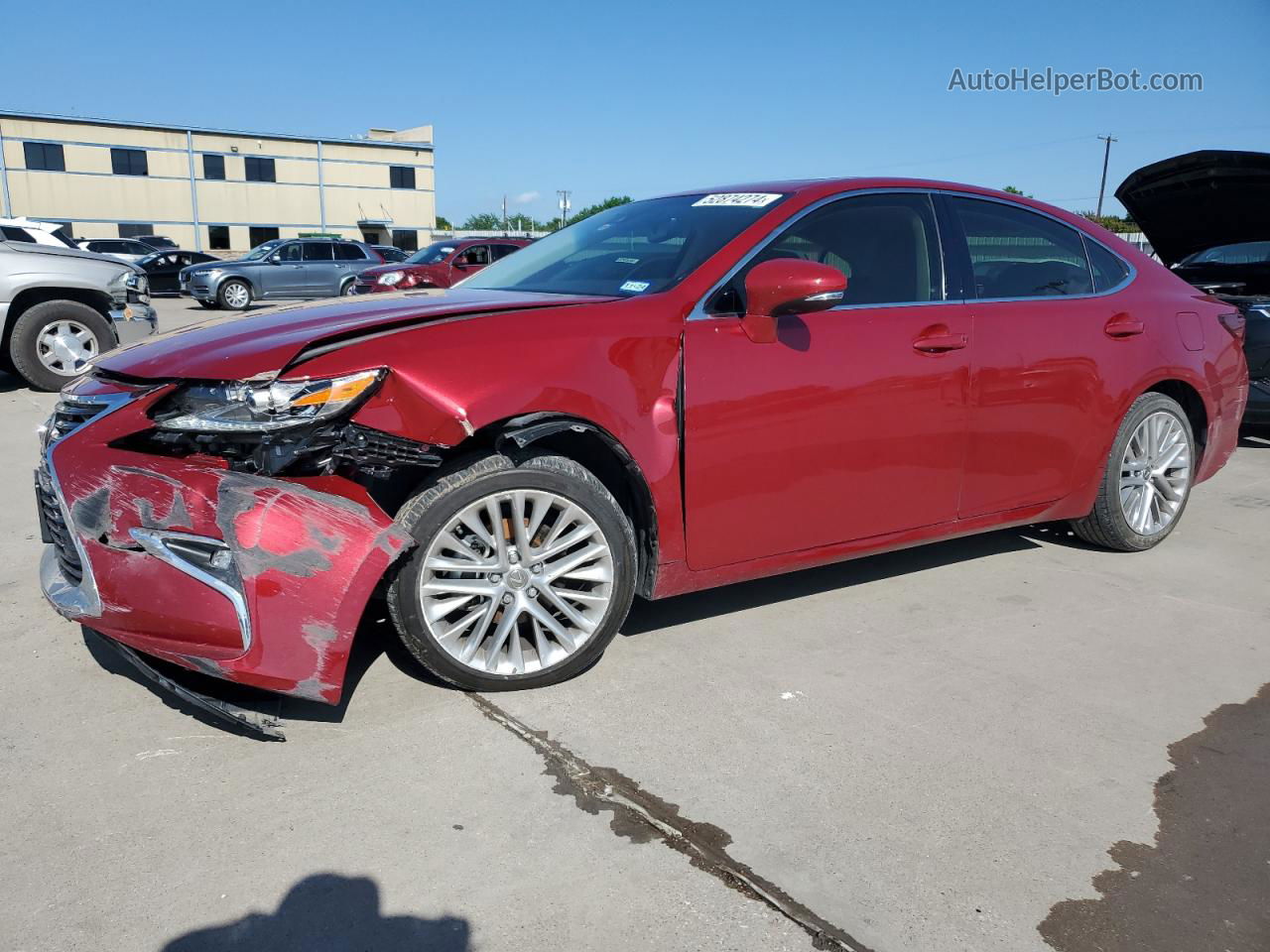 2016 Lexus Es 350 Red vin: JTHBK1GGXG2226099