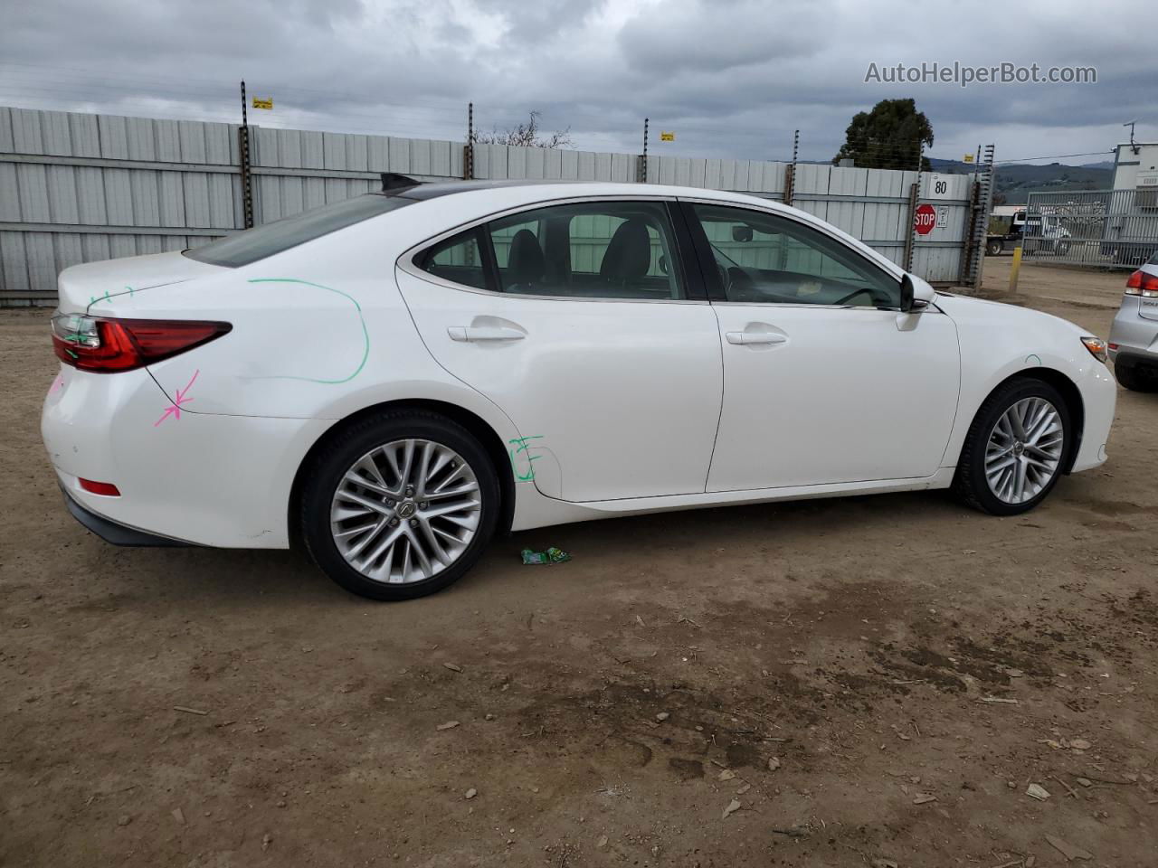 2016 Lexus Es 350 White vin: JTHBK1GGXG2227866