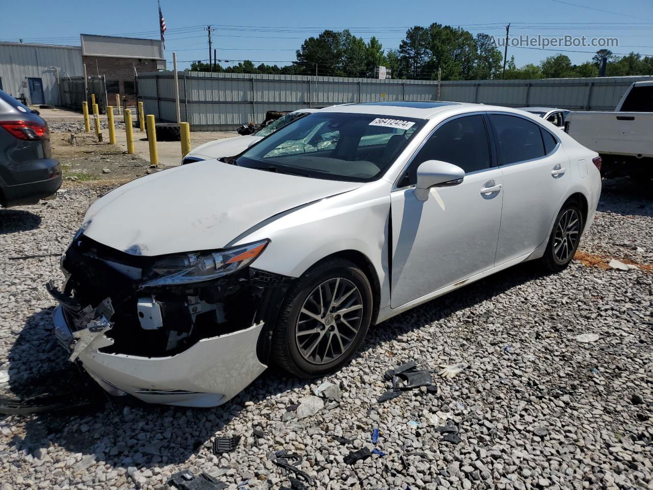 2017 Lexus Es 350 White vin: JTHBK1GGXH2252011