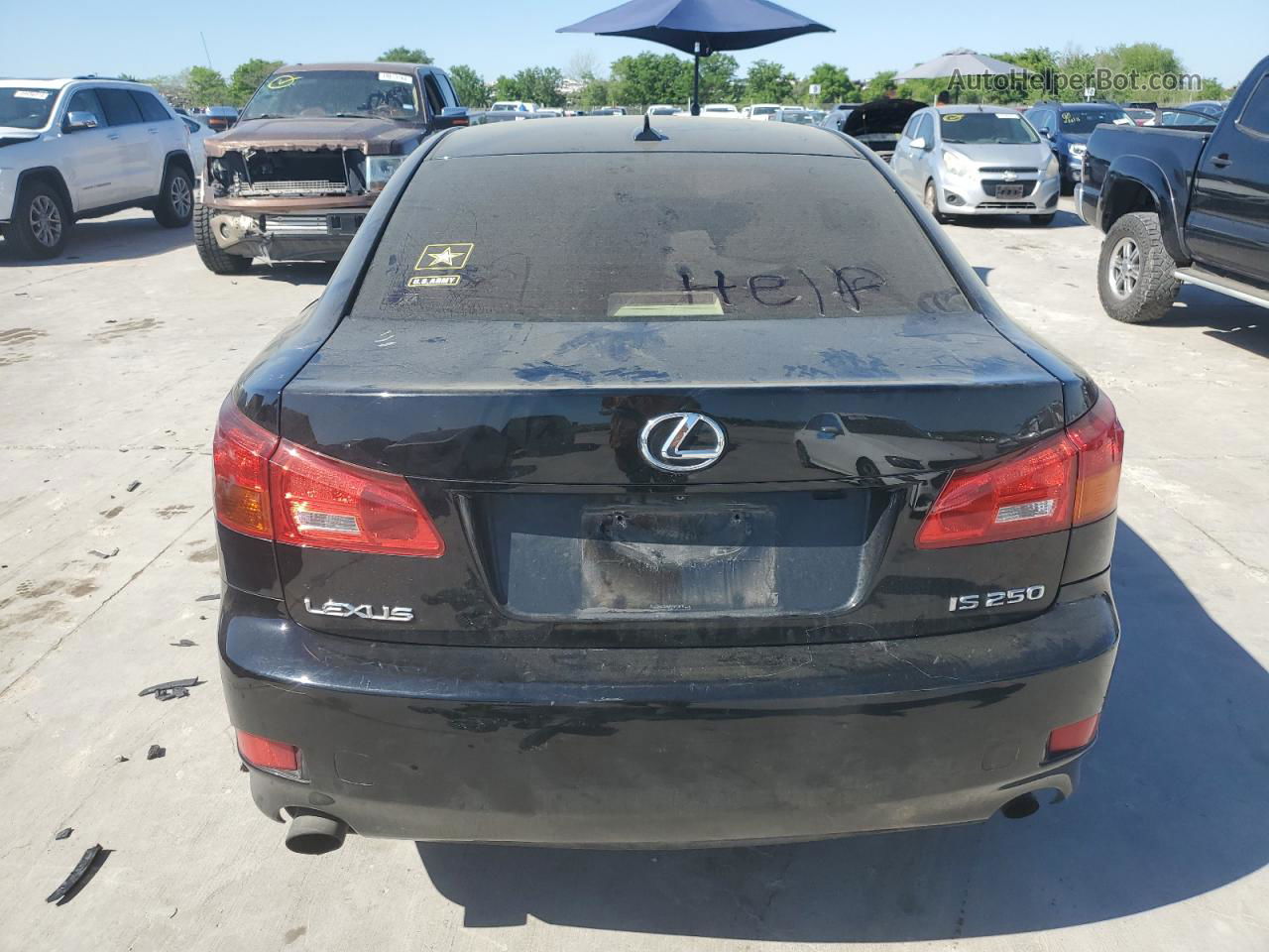 2007 Lexus Is 250 Black vin: JTHBK262275028286