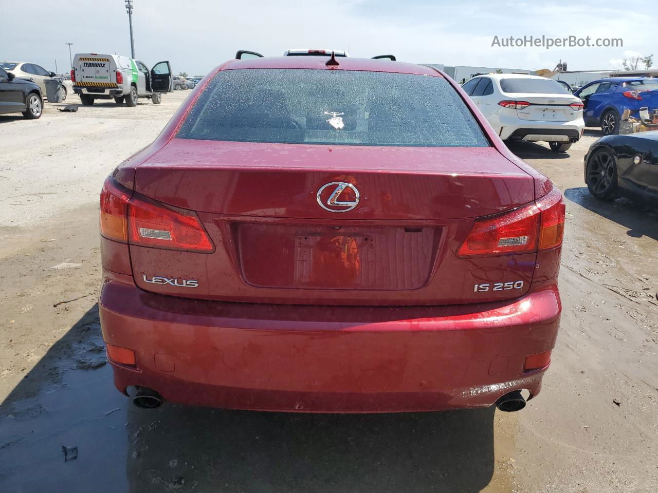 2007 Lexus Is 250 Red vin: JTHBK262475030265