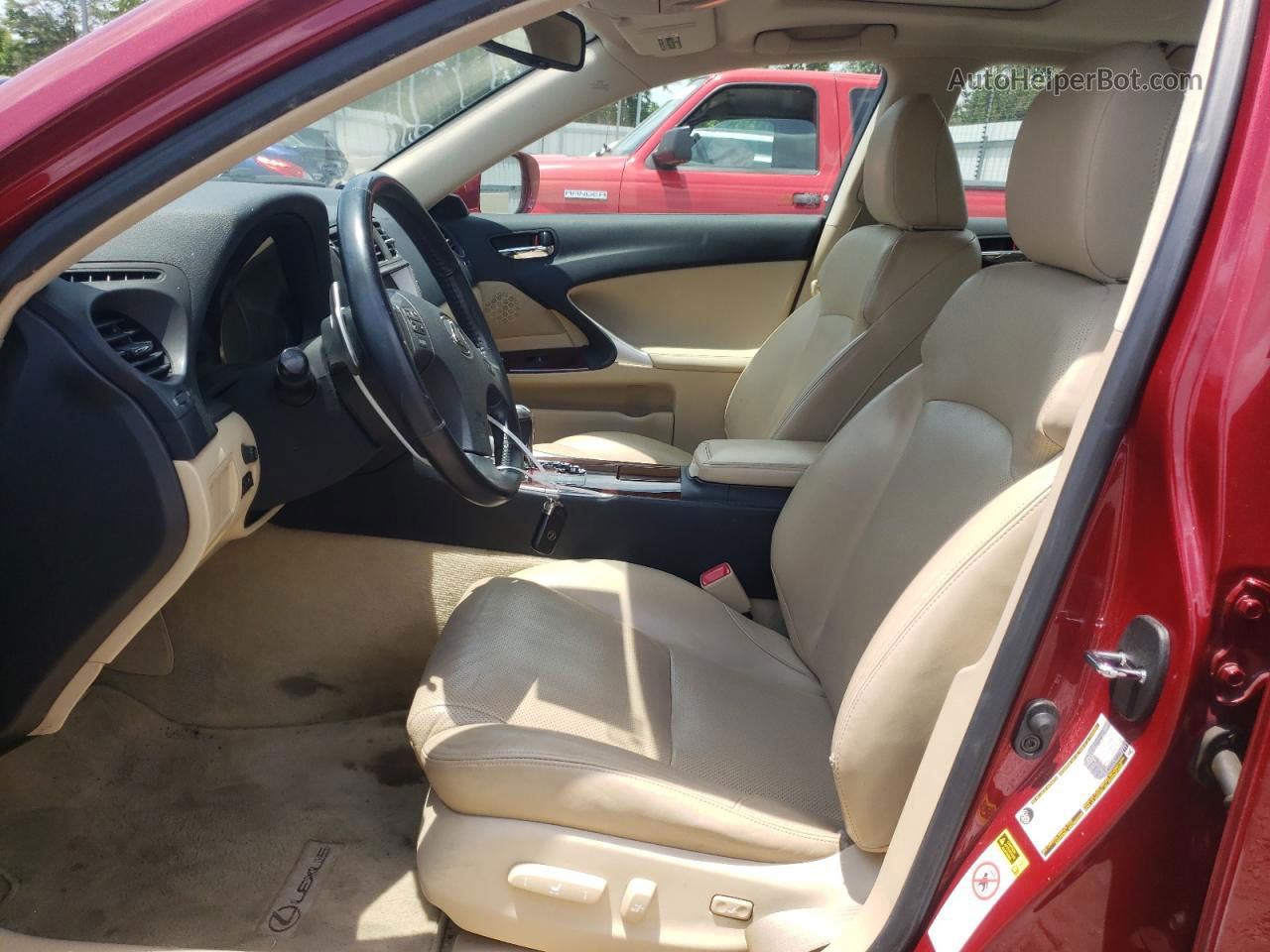 2007 Lexus Is 250 Burgundy vin: JTHBK262475046255