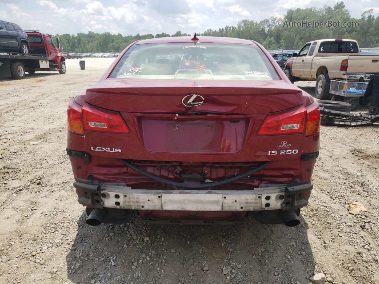 2007 Lexus Is 250 Burgundy vin: JTHBK262475046255