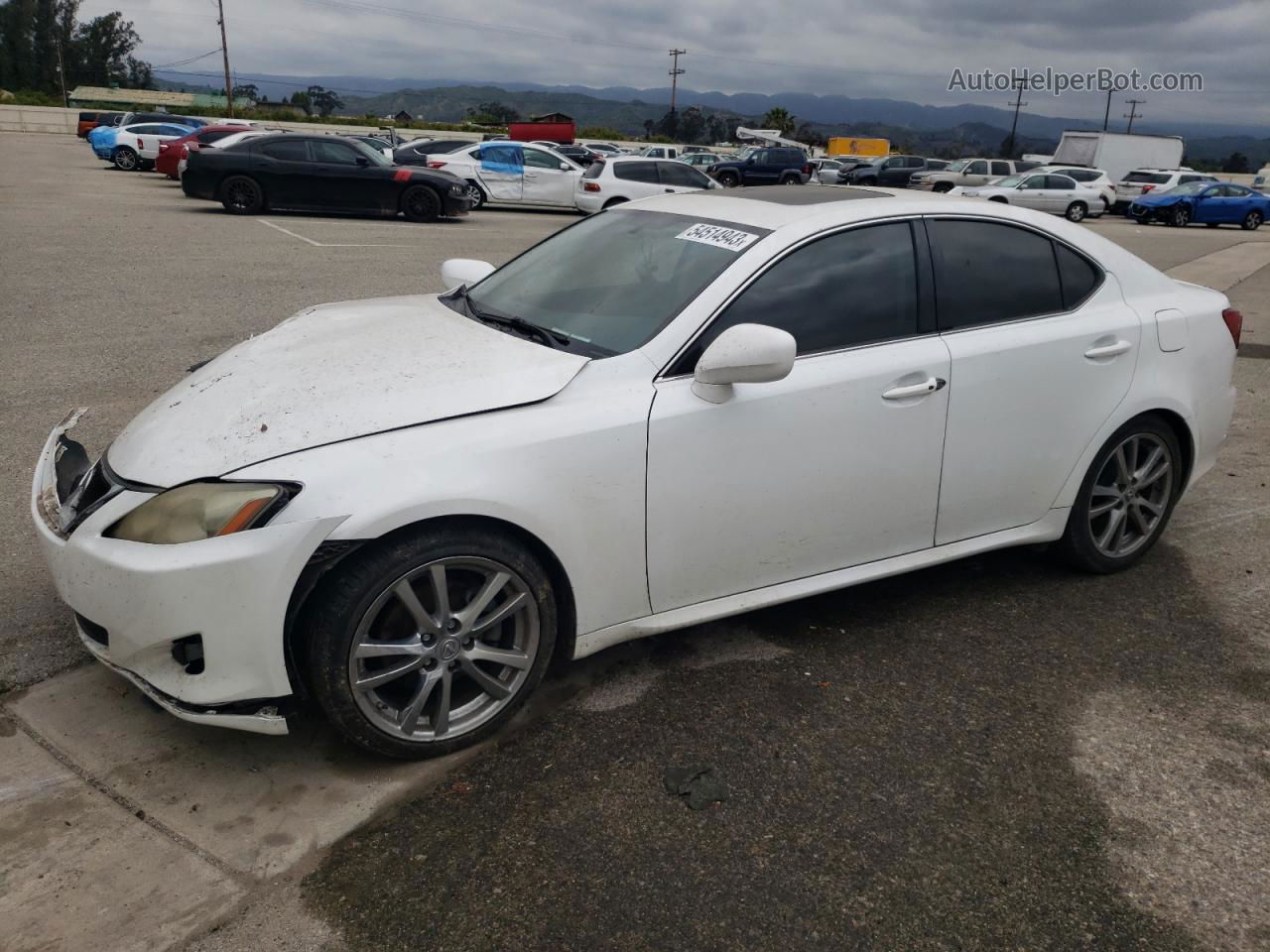 2007 Lexus Is 250 White vin: JTHBK262572052843