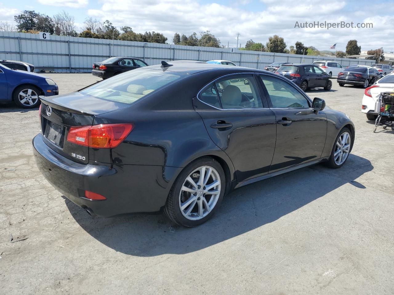 2007 Lexus Is 250 Black vin: JTHBK262575037225