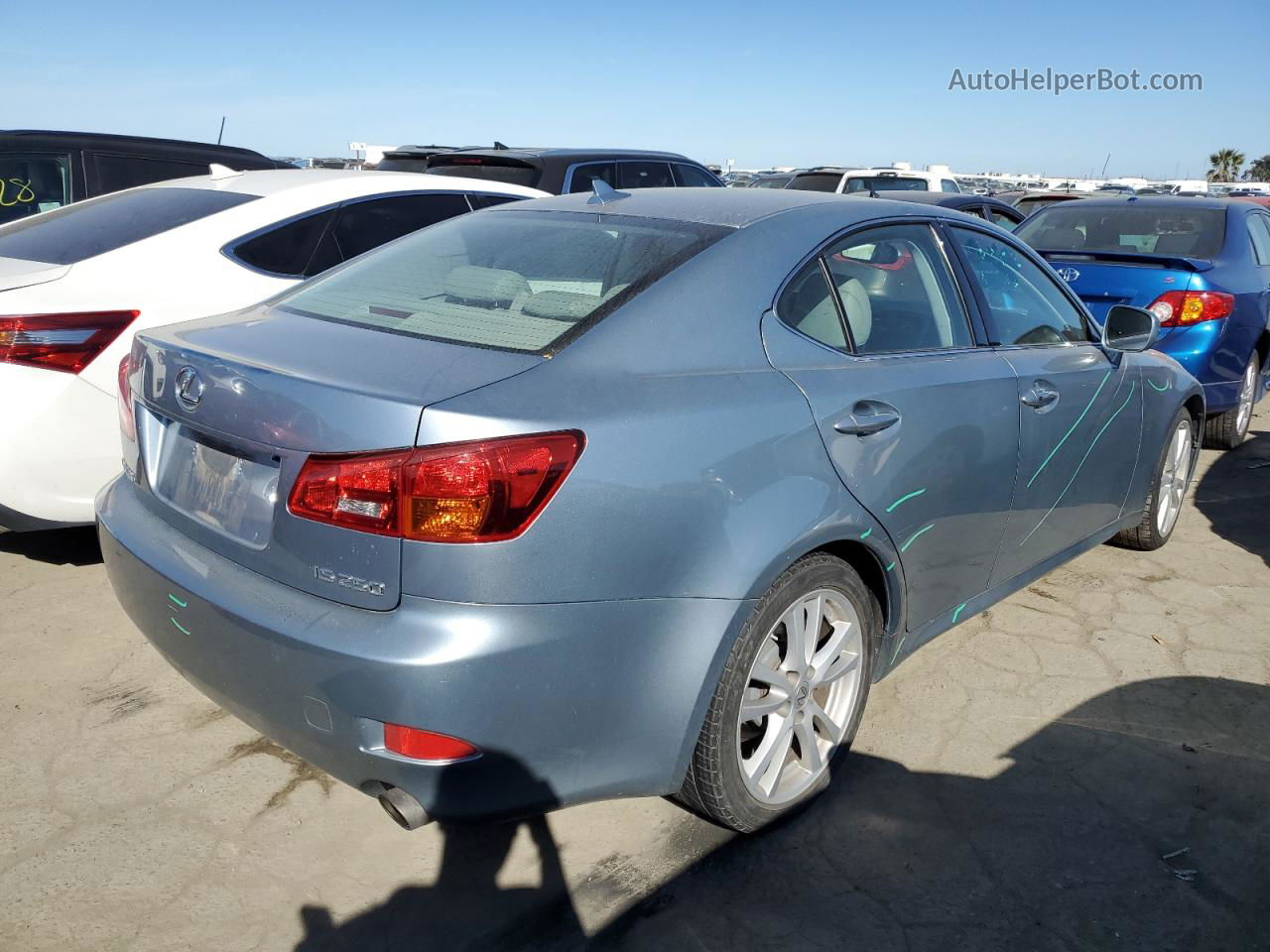 2007 Lexus Is 250 Blue vin: JTHBK262672033489