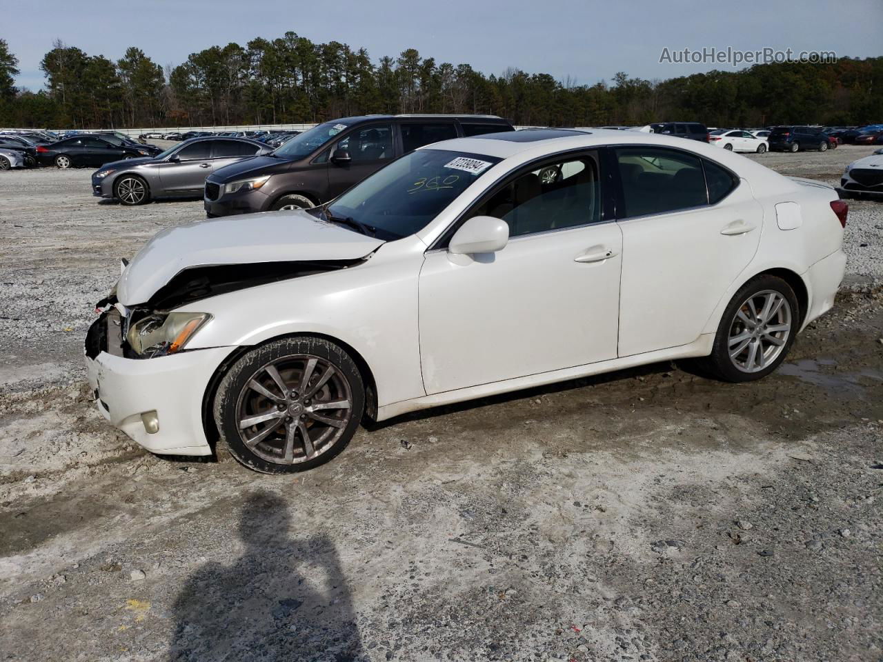 2007 Lexus Is 250 White vin: JTHBK262972042882