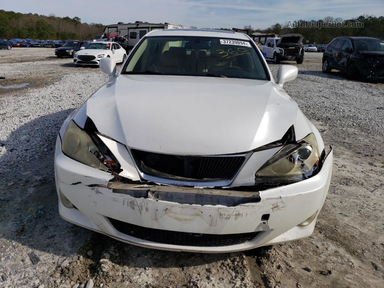 2007 Lexus Is 250 White vin: JTHBK262972042882