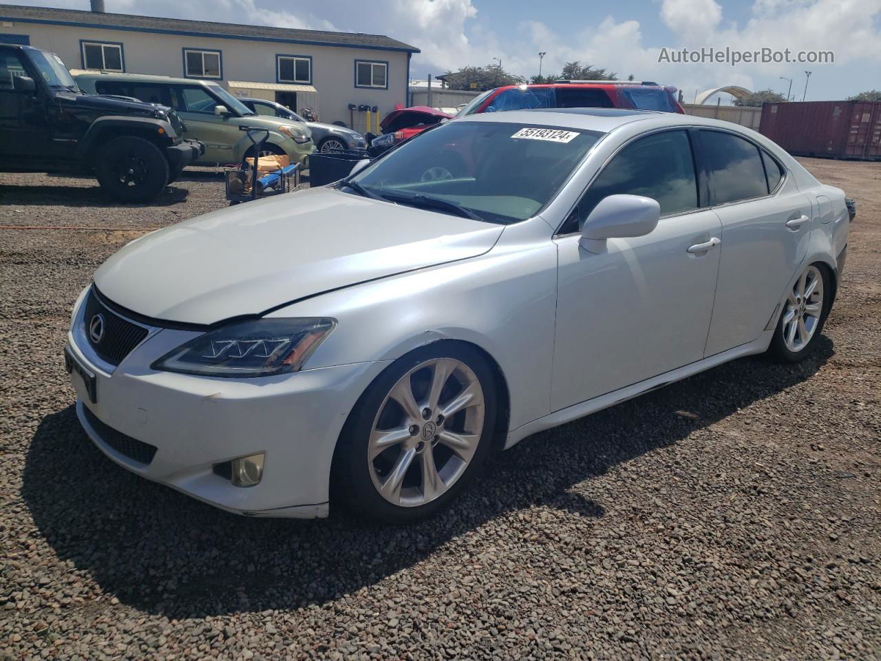 2007 Lexus Is 250 White vin: JTHBK262975029726