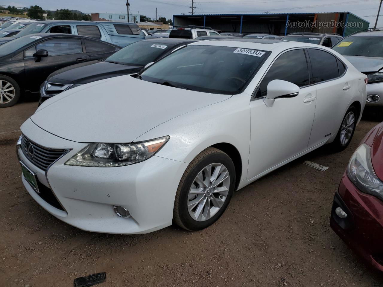 2013 Lexus Es 300h White vin: JTHBW1GG0D2022542