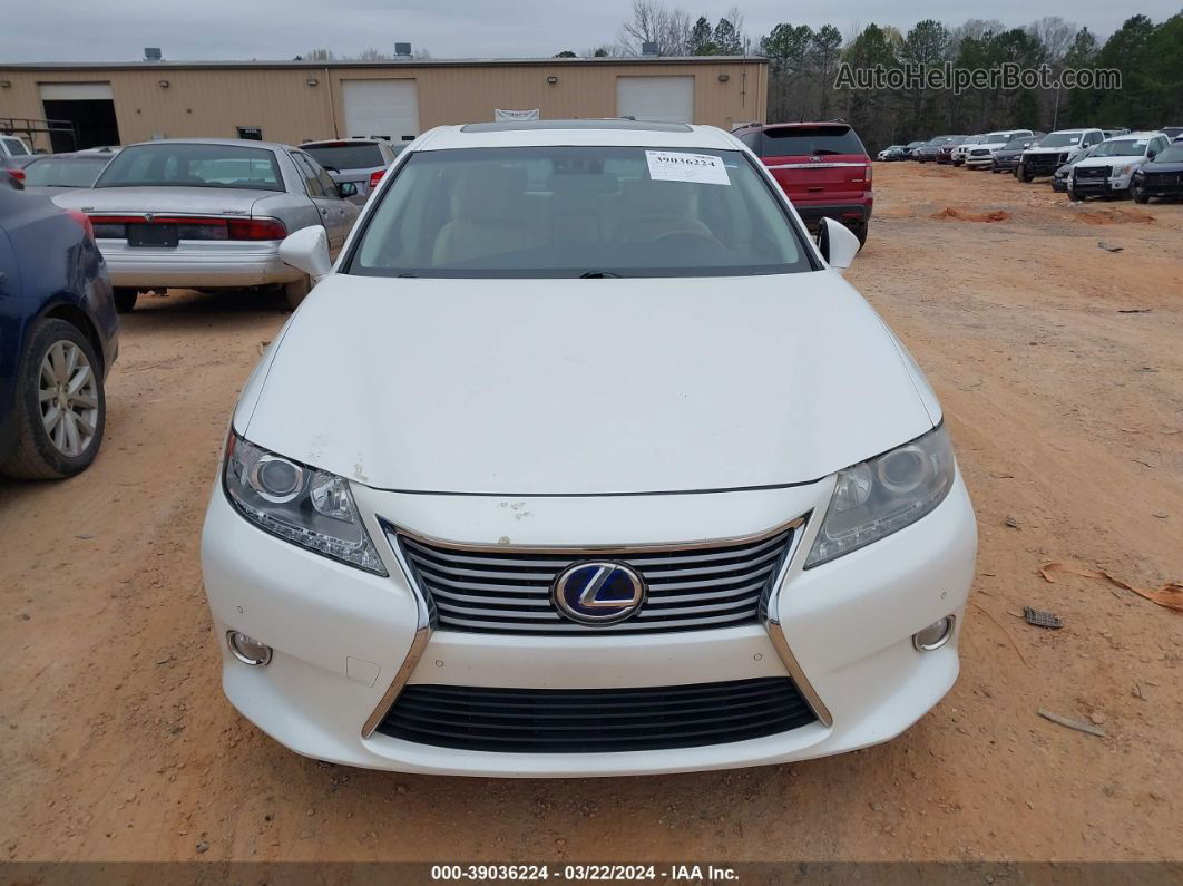 2013 Lexus Es 300h   White vin: JTHBW1GG0D2027594