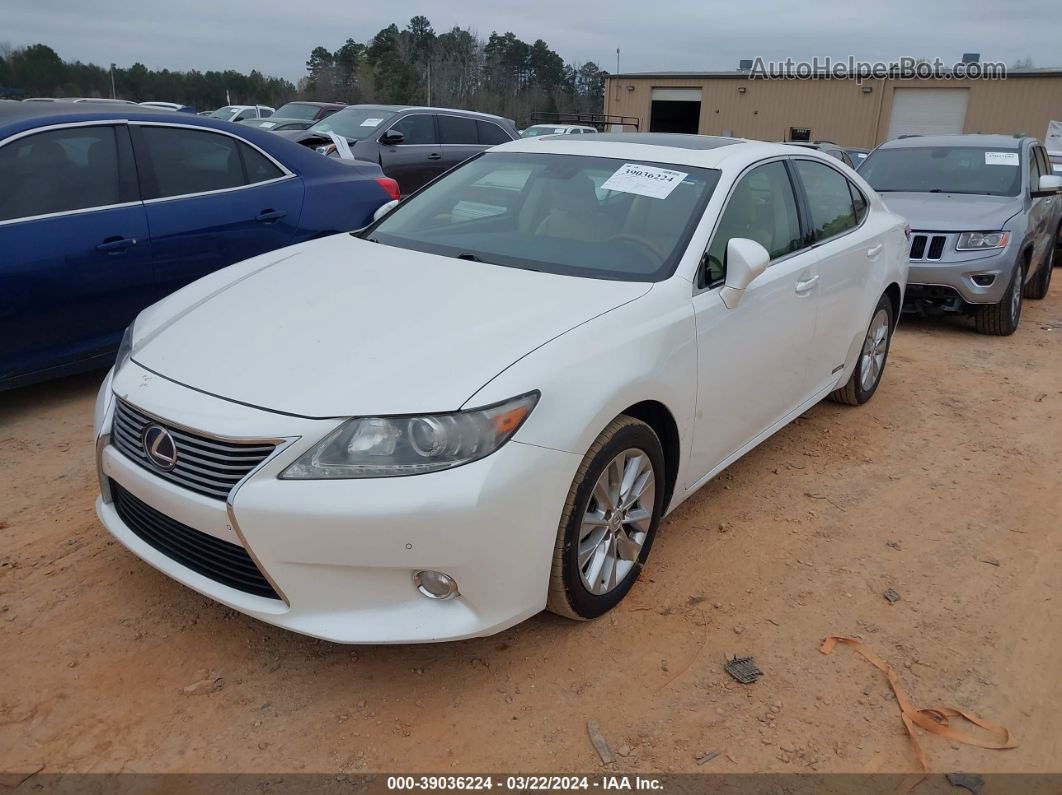 2013 Lexus Es 300h   White vin: JTHBW1GG0D2027594