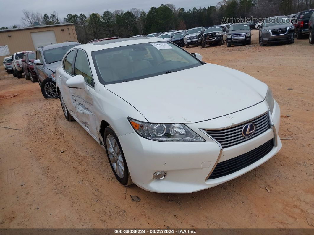 2013 Lexus Es 300h   White vin: JTHBW1GG0D2027594