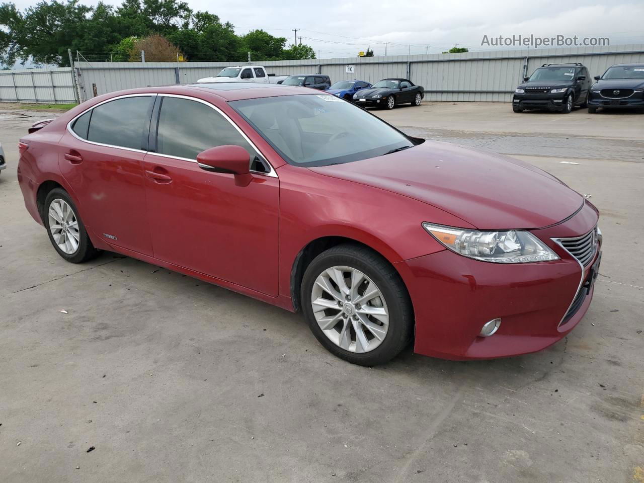 2013 Lexus Es 300h Red vin: JTHBW1GG0D2032648