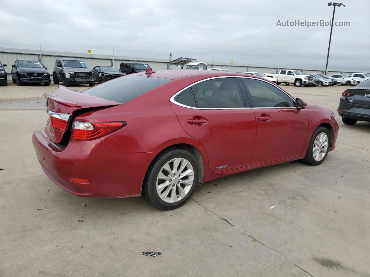 2013 Lexus Es 300h Red vin: JTHBW1GG0D2032648