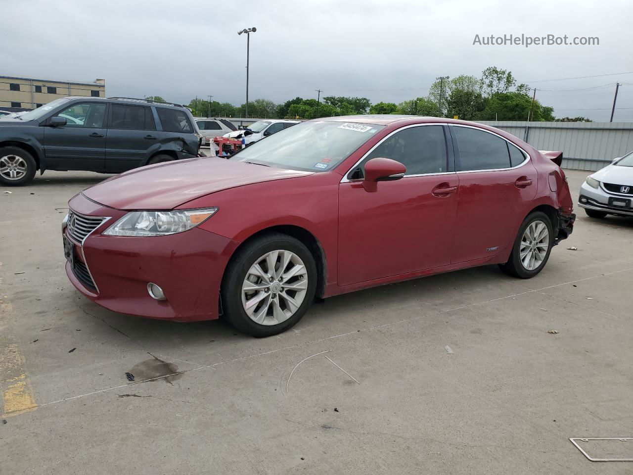 2013 Lexus Es 300h Red vin: JTHBW1GG0D2032648