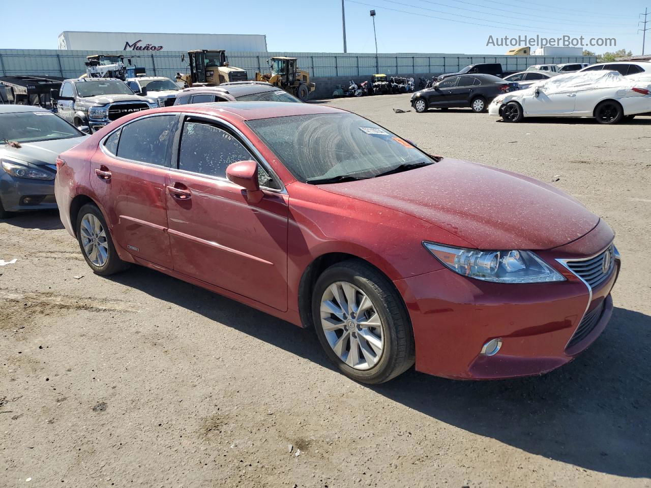 2014 Lexus Es 300h Maroon vin: JTHBW1GG0E2075839