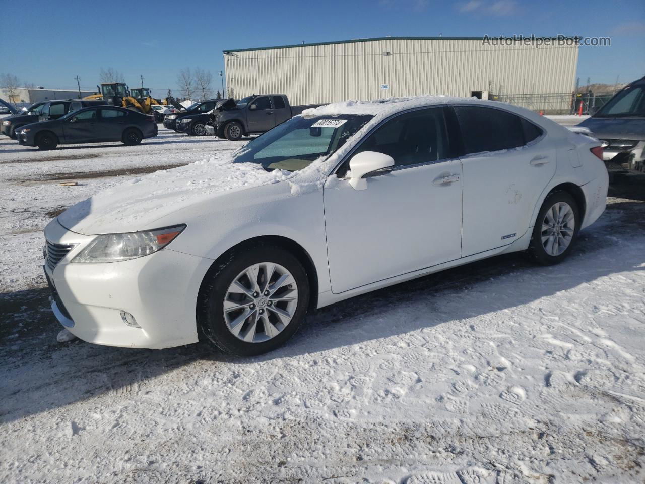 2013 Lexus Es 300h White vin: JTHBW1GG1D2012943