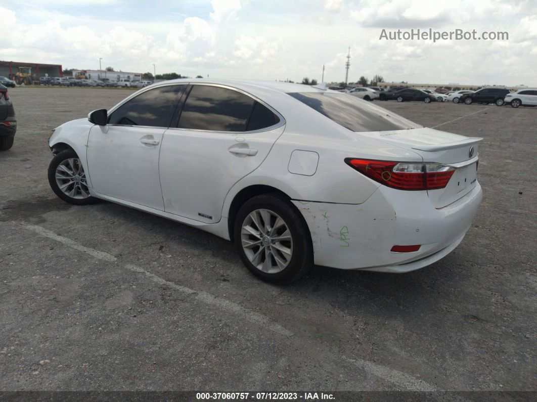 2013 Lexus Es 300h Hybrid White vin: JTHBW1GG1D2038359