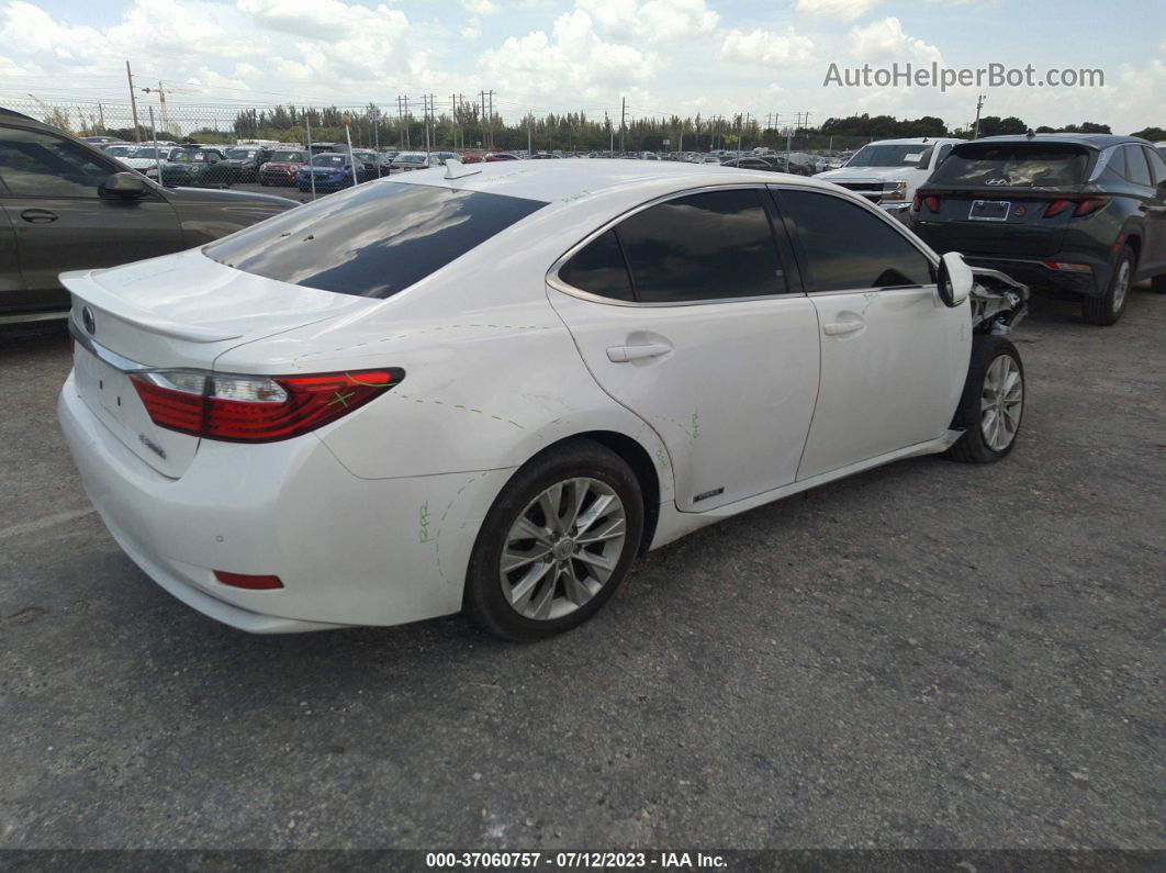 2013 Lexus Es 300h Hybrid White vin: JTHBW1GG1D2038359